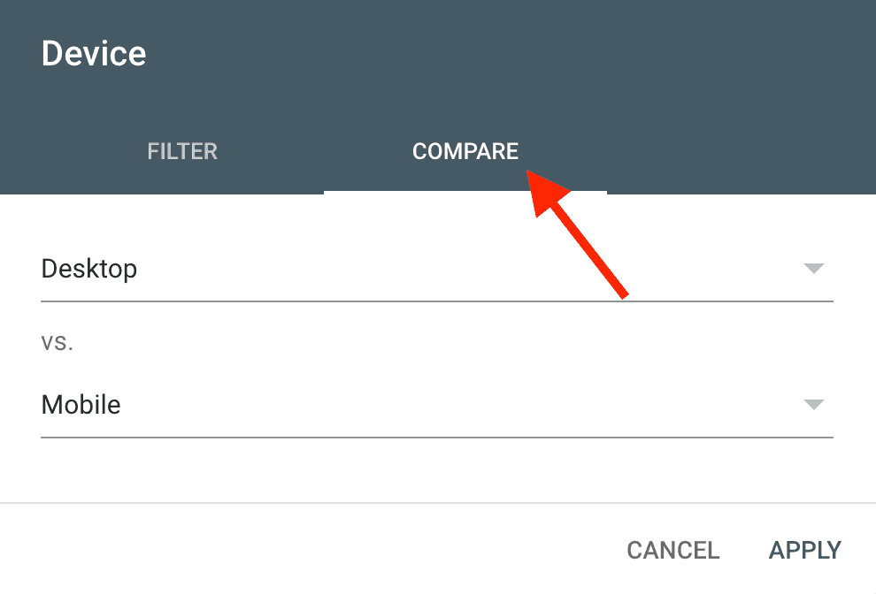 Click “Compare” next, in Google Search Console Click "Compare" next, in Google Search Console