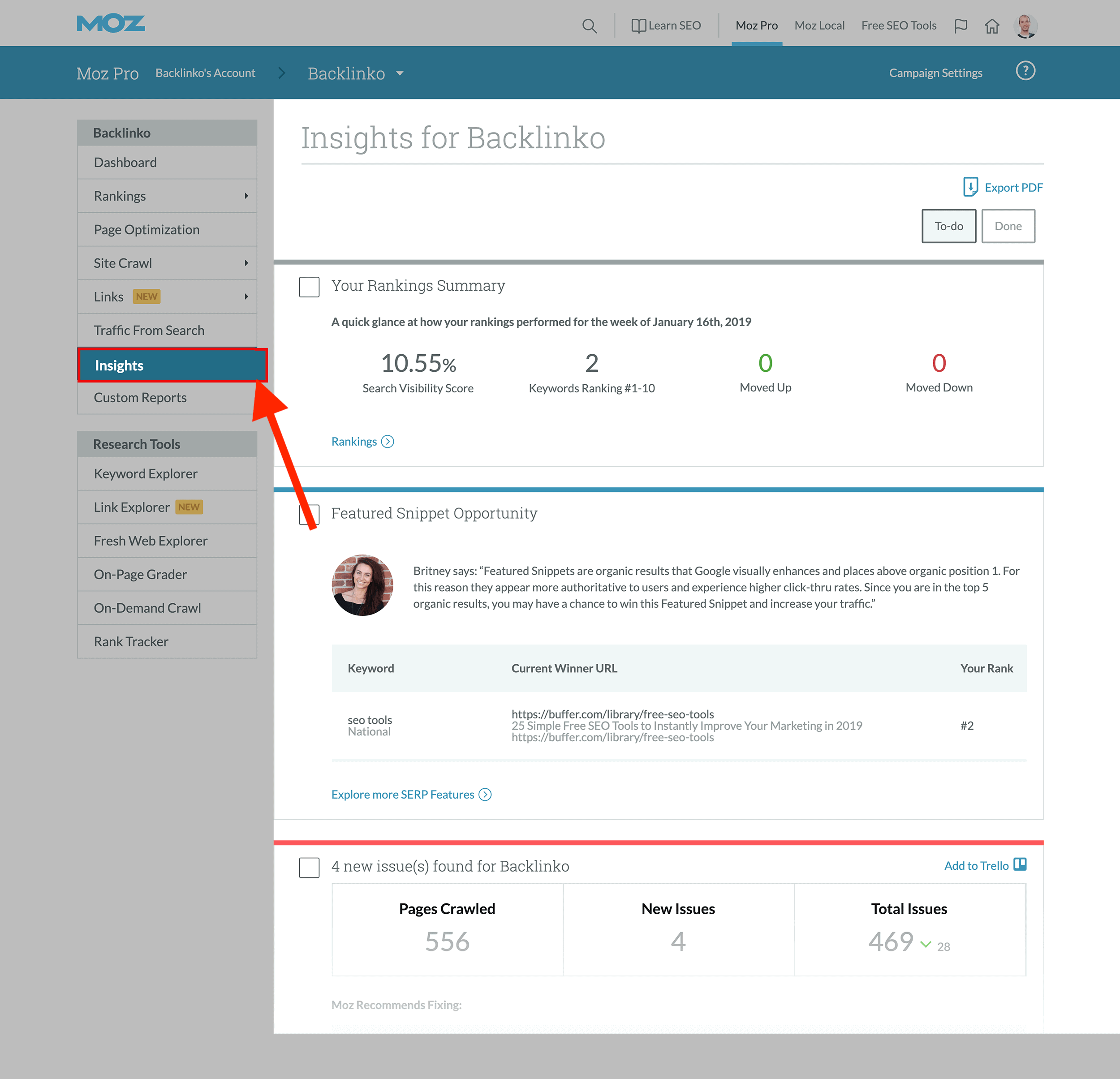 Moz Insights Moz Insights