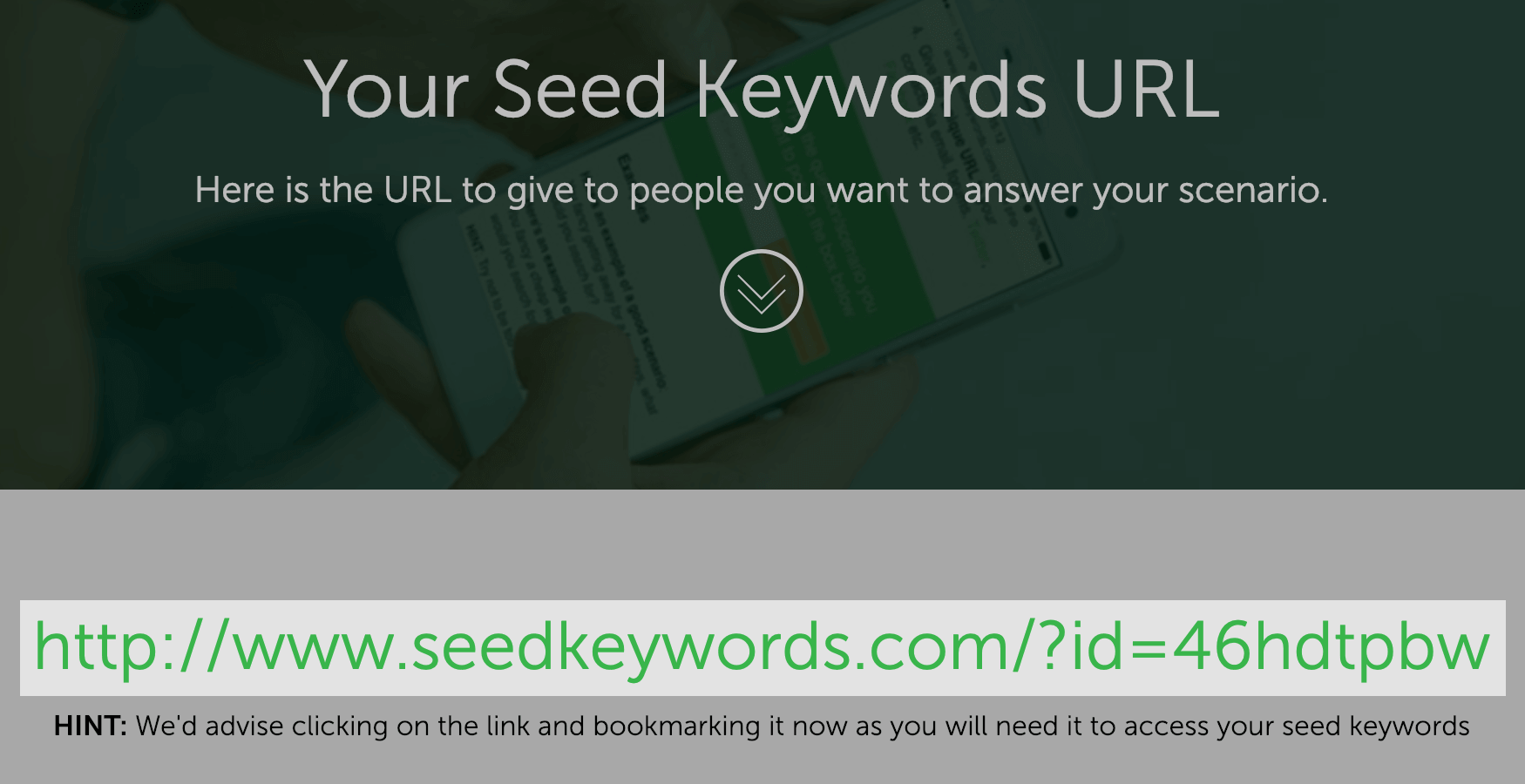 SeedKeywords – Scenario URL SeedKeywords – Scenario URL