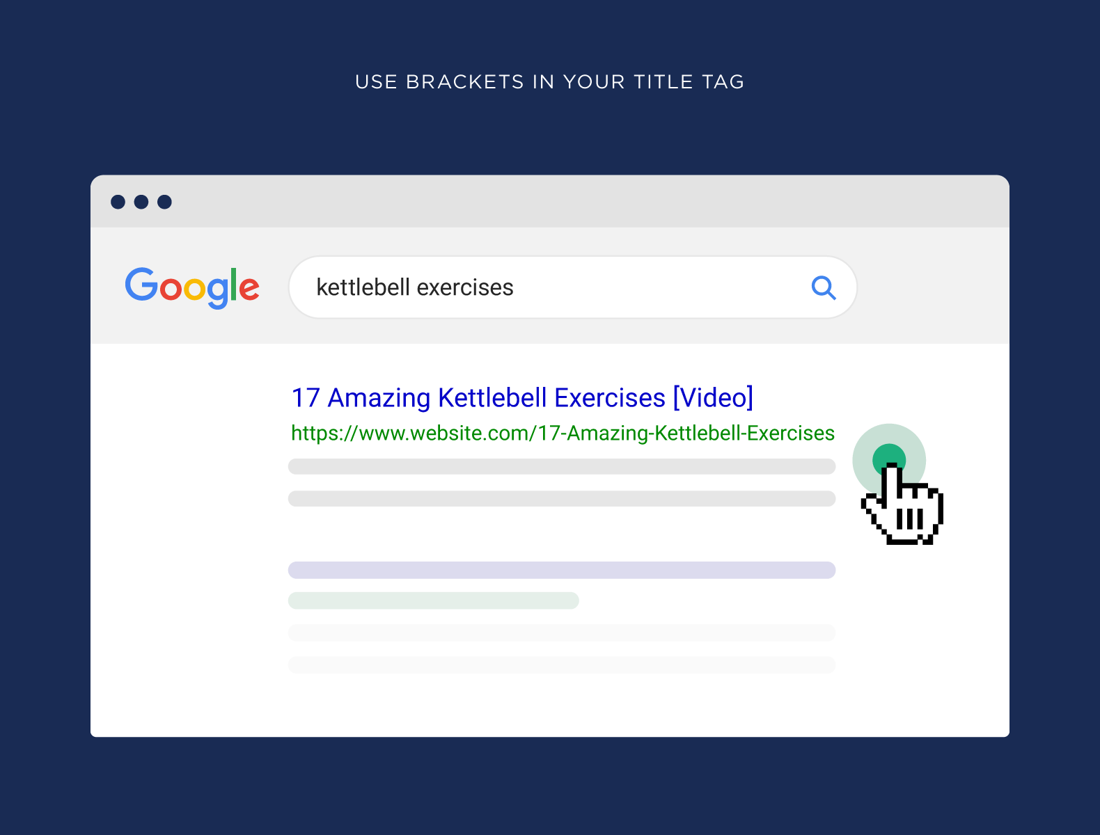 Use brackets in your title tag Top headline phrases – Measured by average Facebook engagement