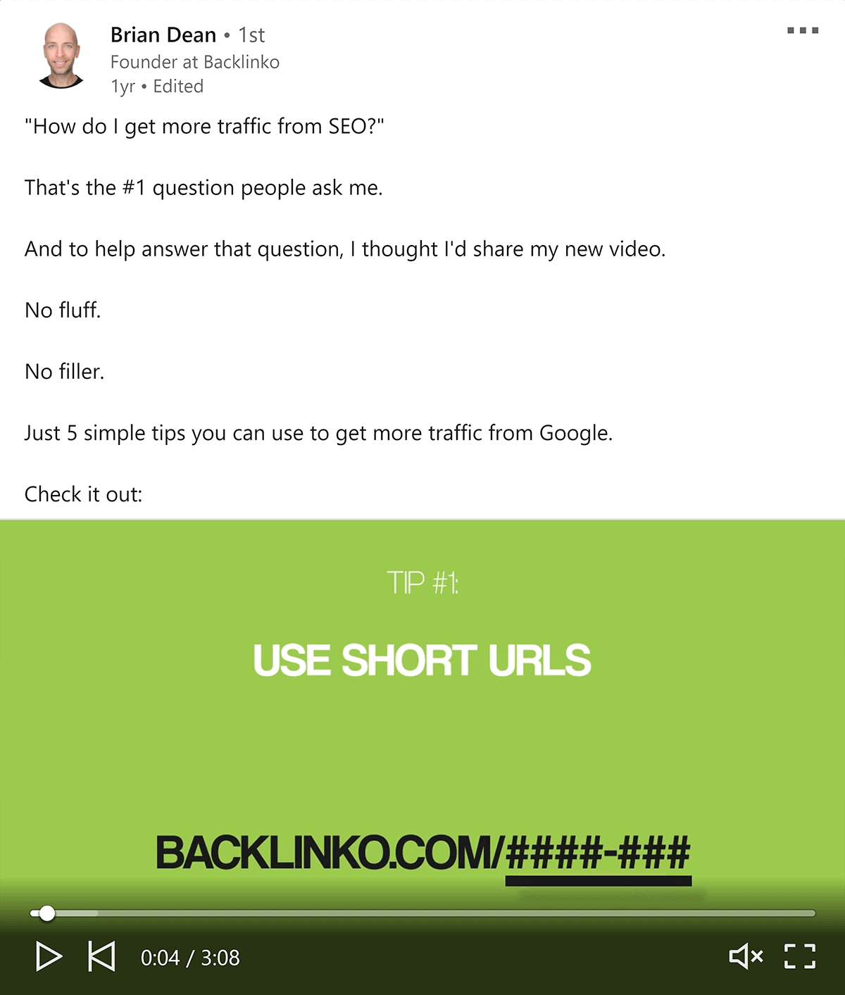 LinkedIn – Video post LinkedIn – Video post
