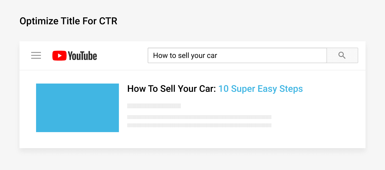 Optimize title for CTR Optimize title for CTR