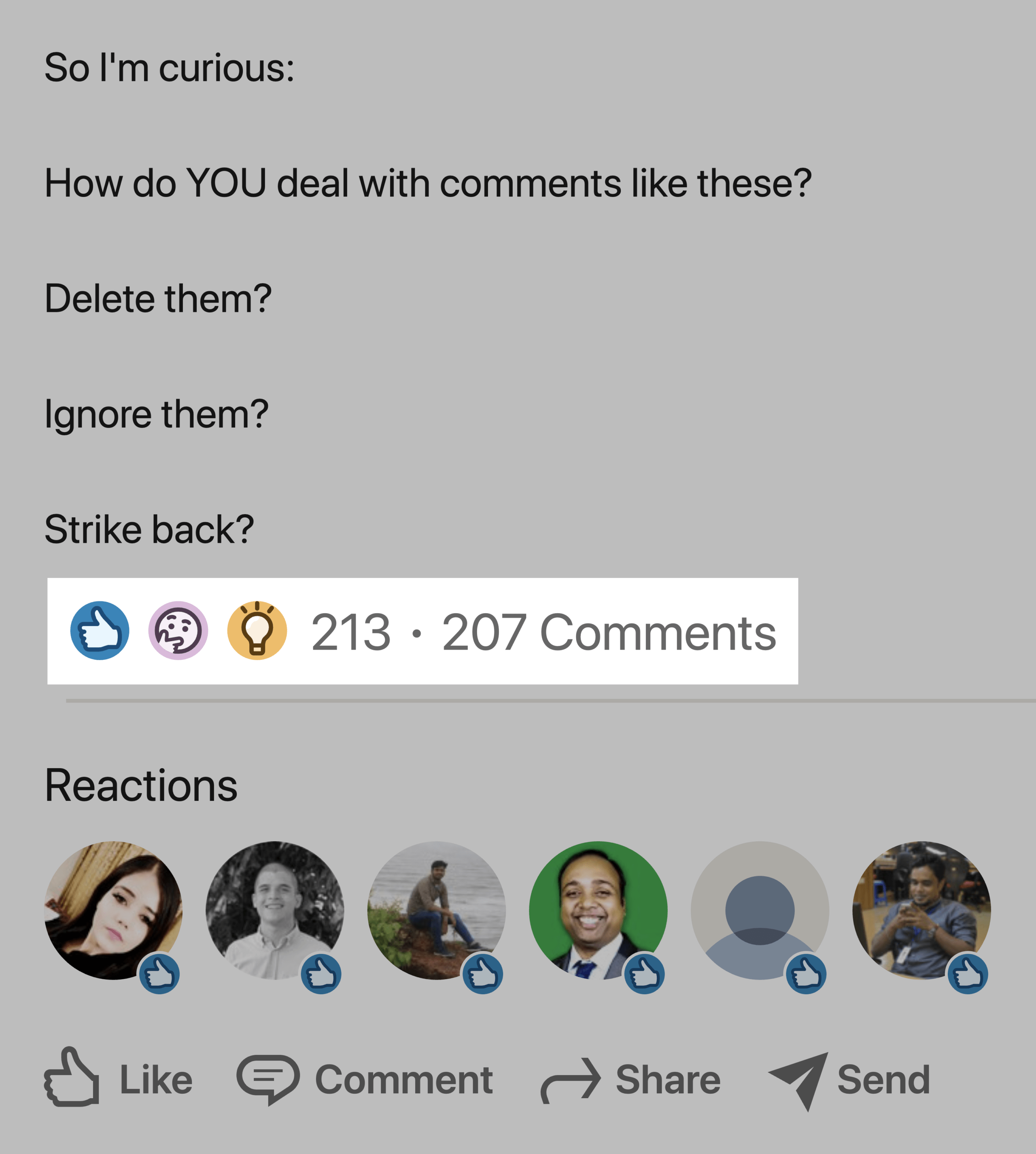 Brian Linkedin Post About YouTube Haters Engagement Brian Linkedin Post About YouTube Haters Engagement