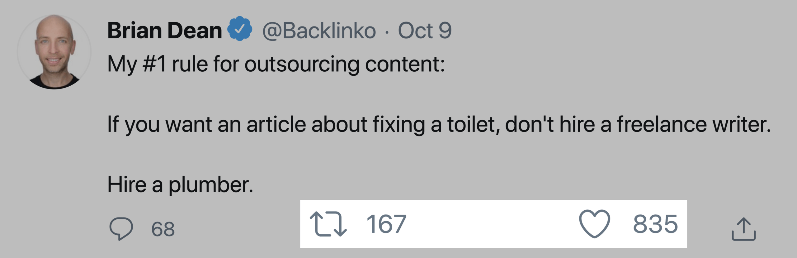 Brian Tweet With Takeaway Lesson Engagement Brian Tweet With Takeaway Lesson Engagement