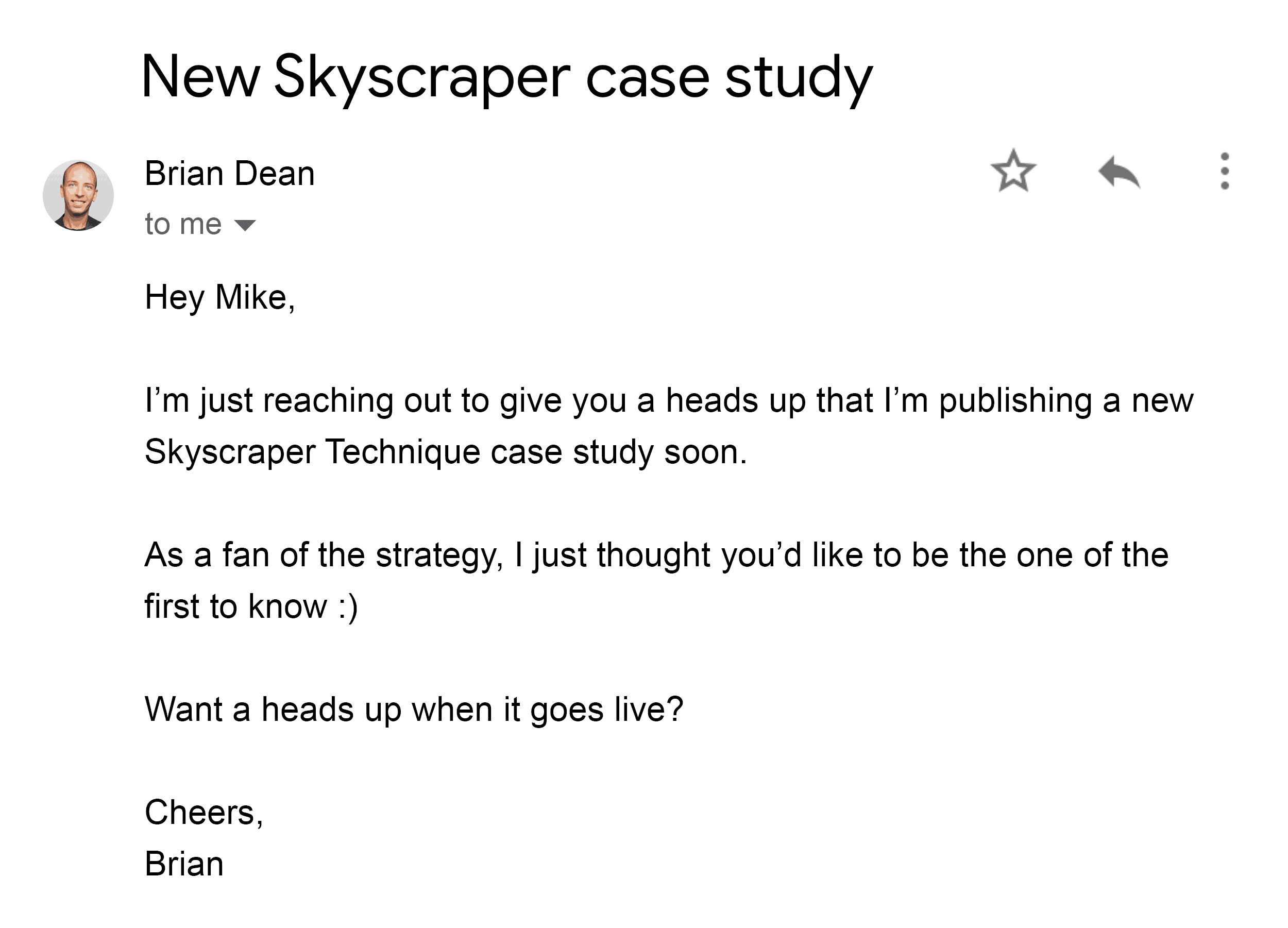 Brian – Outreach email – Skyscraper Technique Brian – Outreach email – Skyscraper Technique