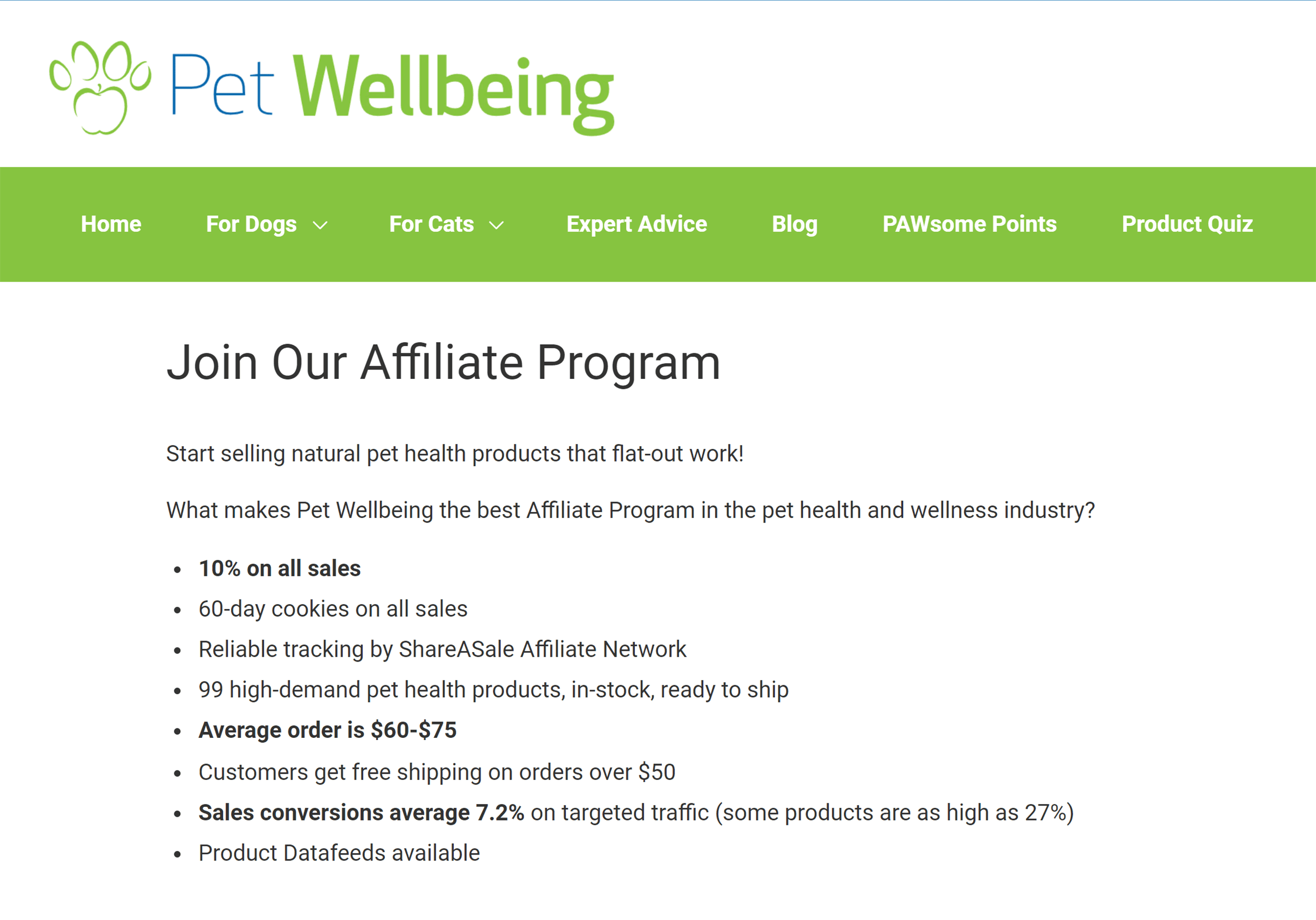 Pet Wellbeing Affiliate Program Pet Wellbeing Affiliate Program