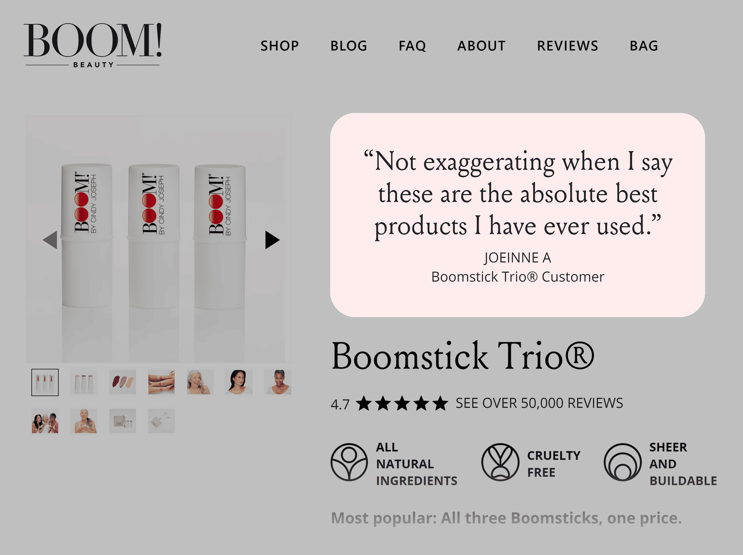 BoomBeauty – Testimonial lead BoomBeauty – Testimonial lead