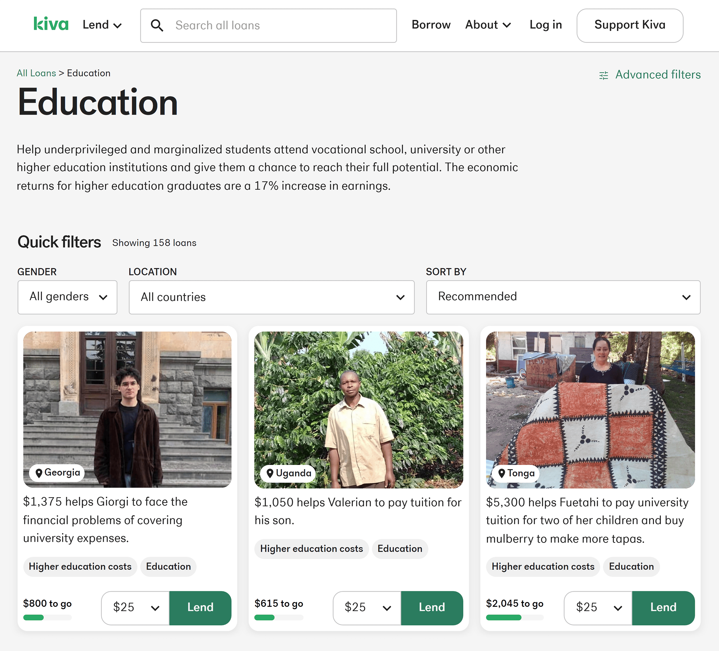 Kiva – Social proof Kiva – Social proof