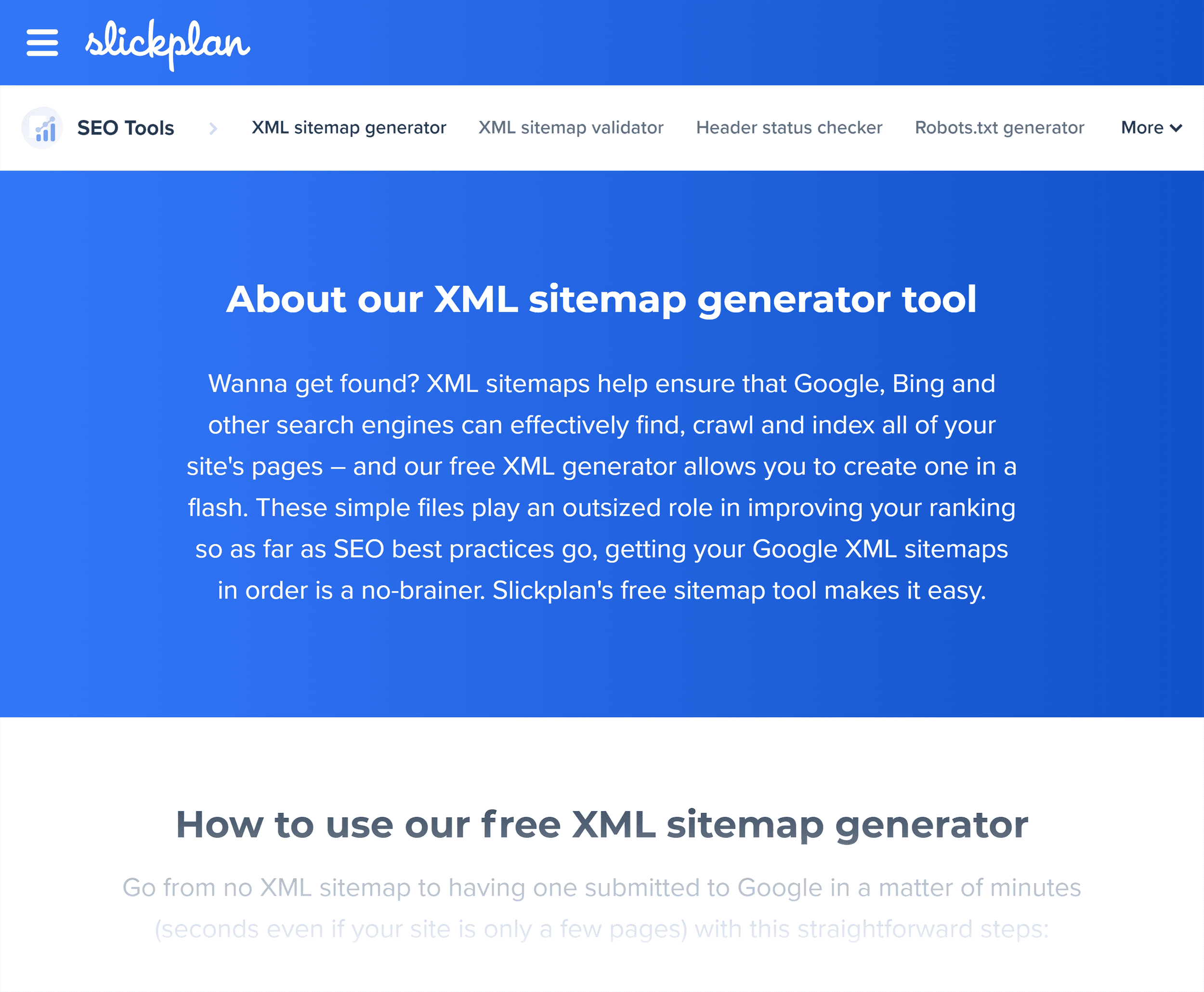Slickplan – XML sitemap generator