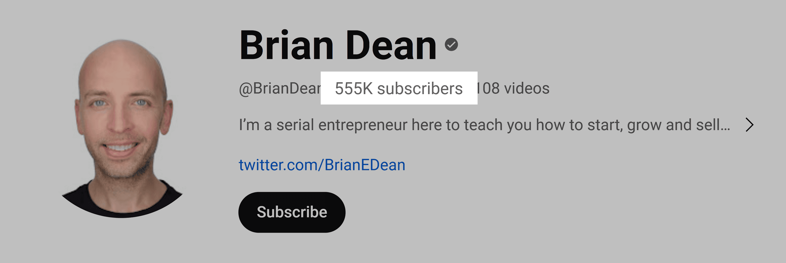 Brian Dean – YouTube subscribers Brian Dean – YouTube subscribers