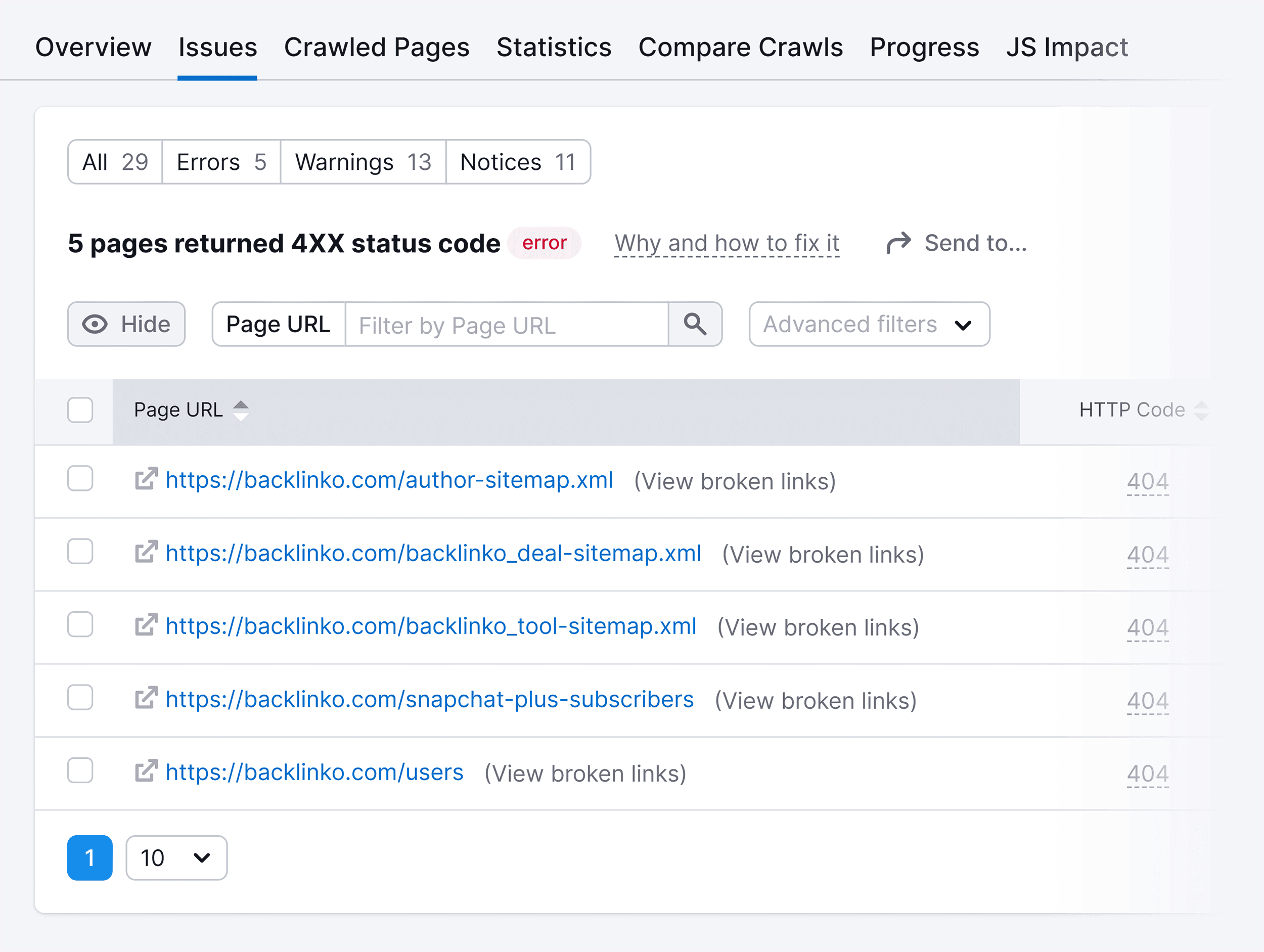 Site Audit – Issues – Details Site Audit – Issues – Details