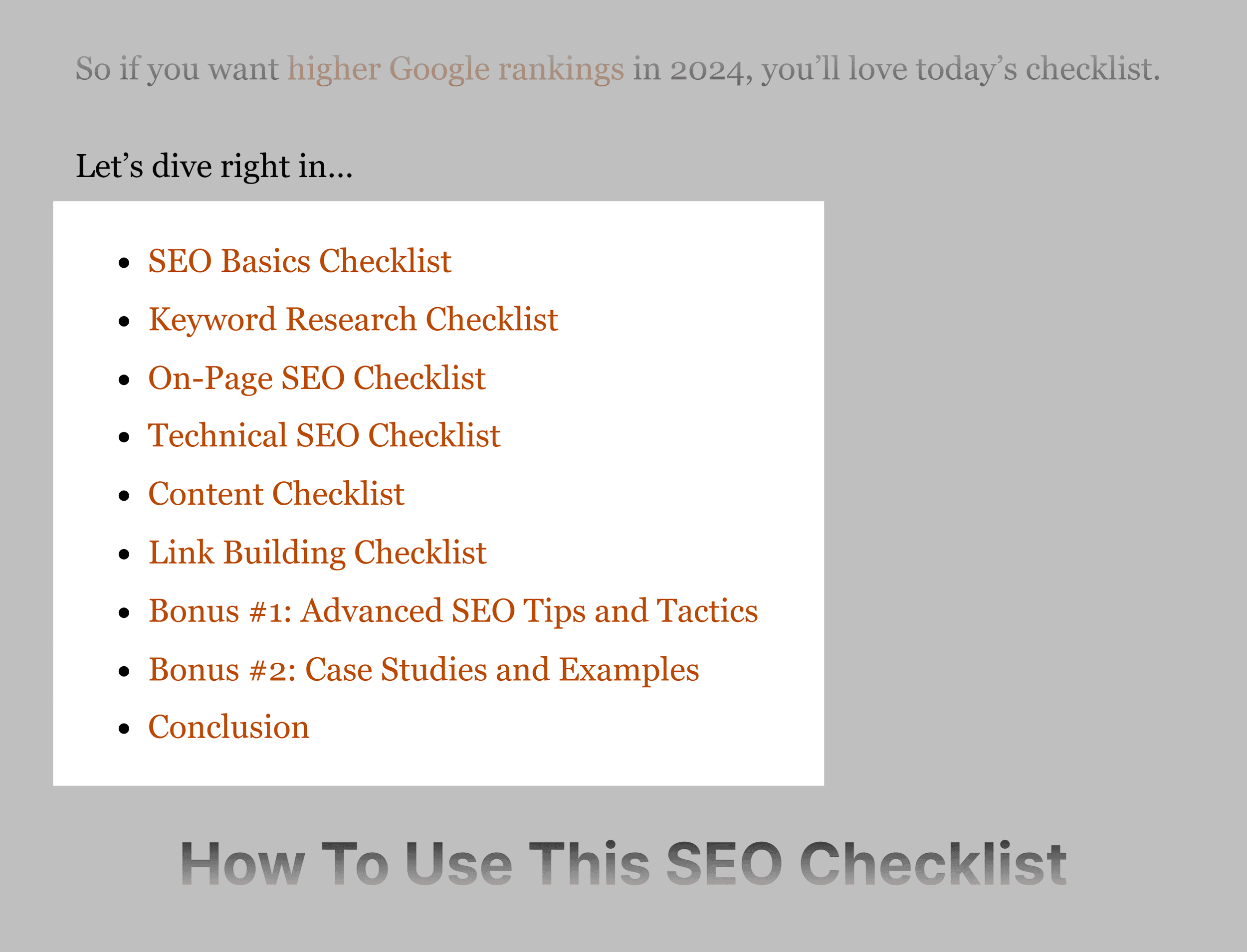 Backlinko – Table of content Backlinko – Table of content