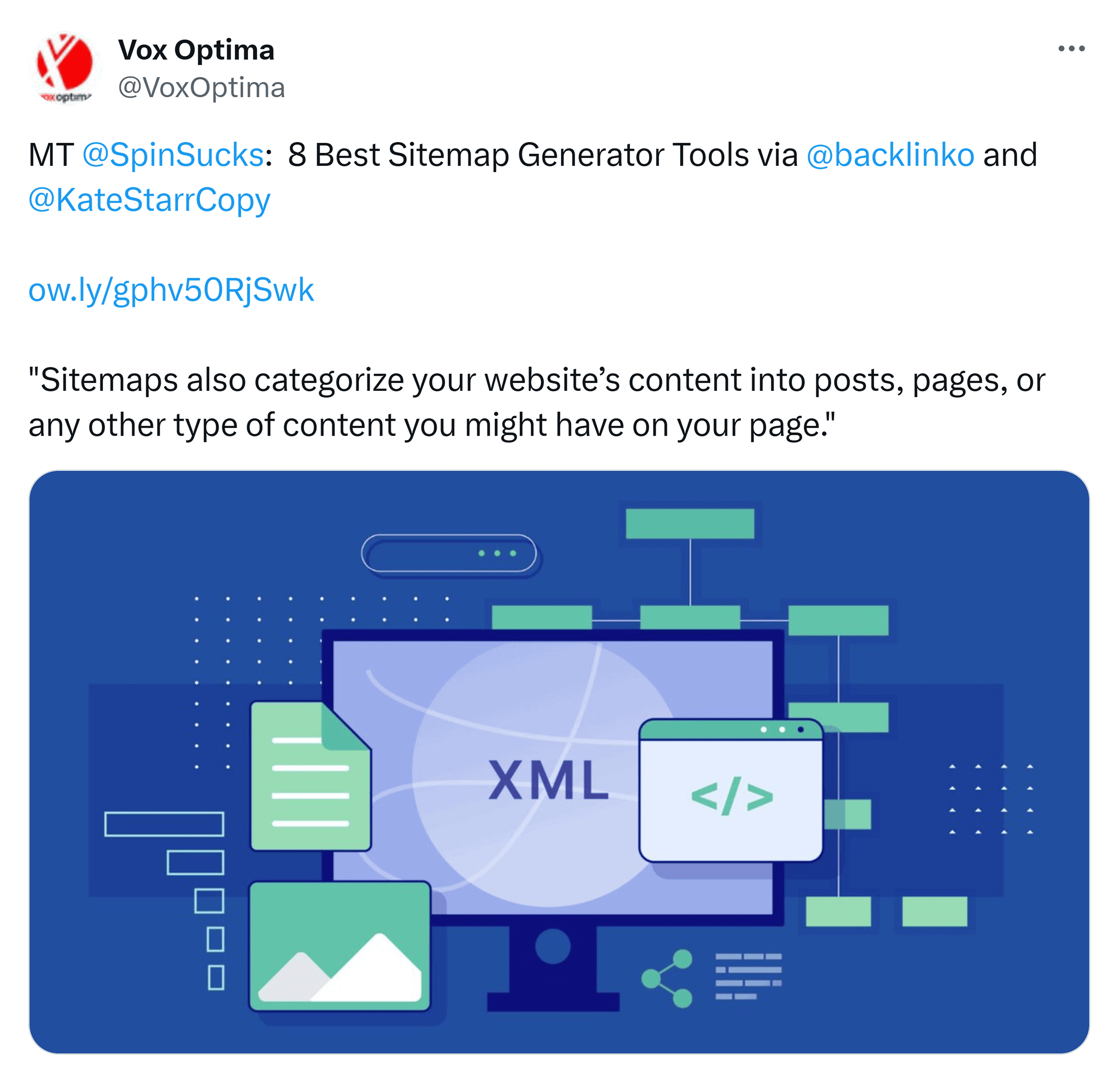 Tweet with Backlinko featured image Tweet with Backlinko featured image