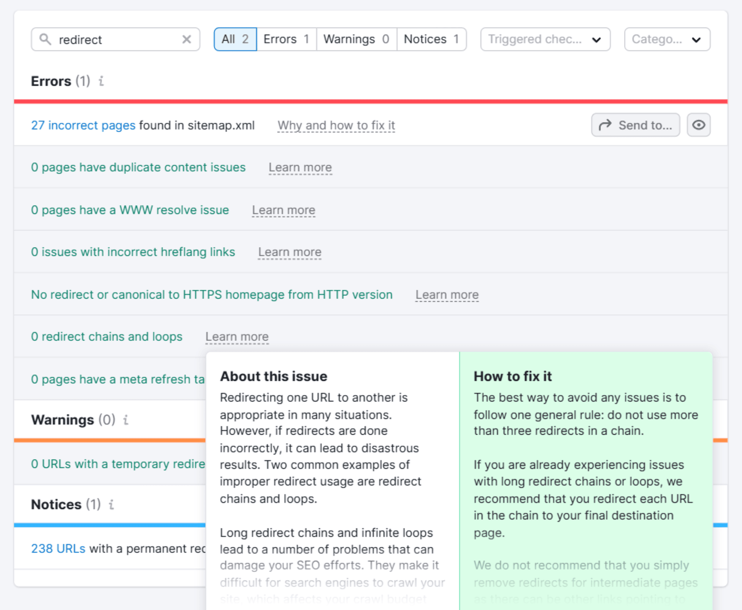 Semrush – Site Audit – Redirect Semrush – Site Audit – Redirect