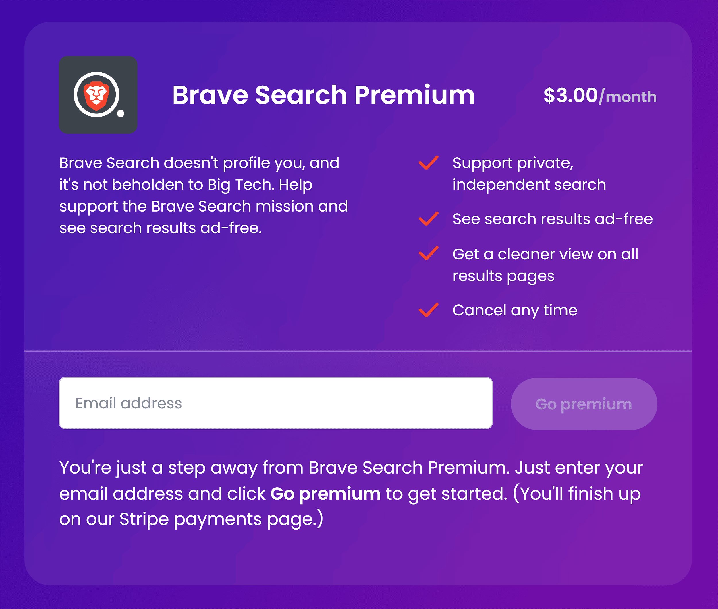 Brave Search Premium