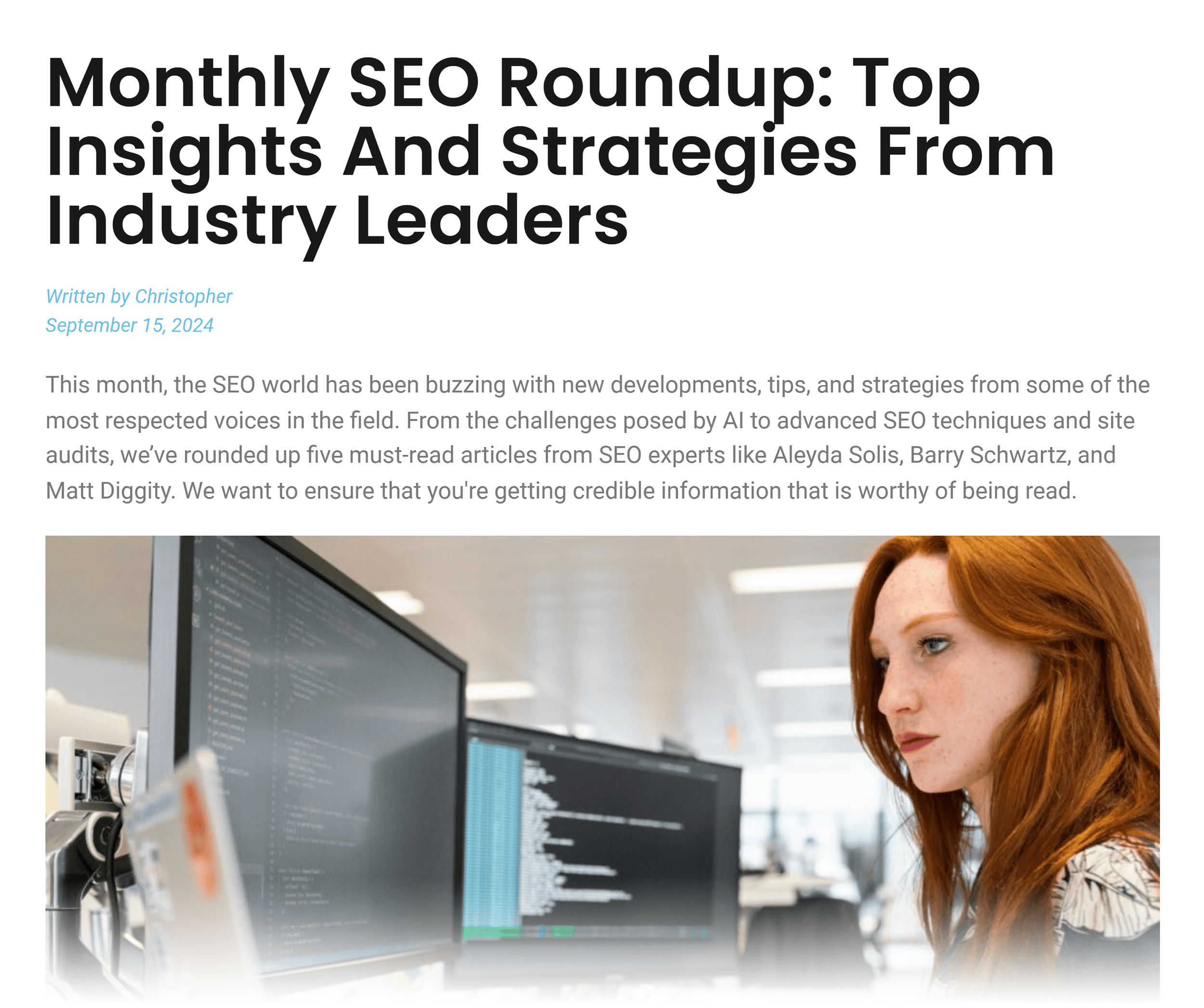 Monthly SEO link roundup Monthly SEO link roundup