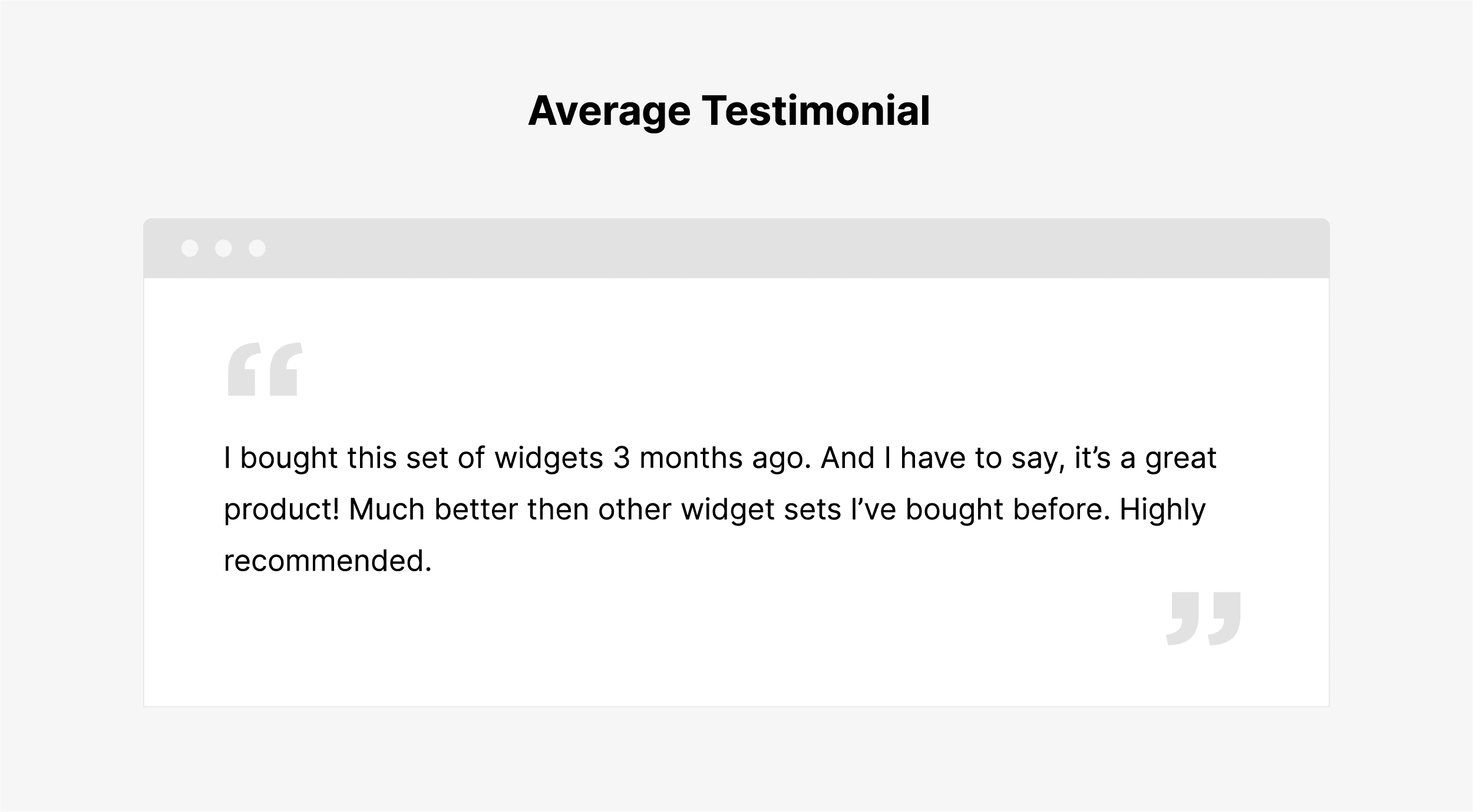 Average Testimonial Average Testimonial