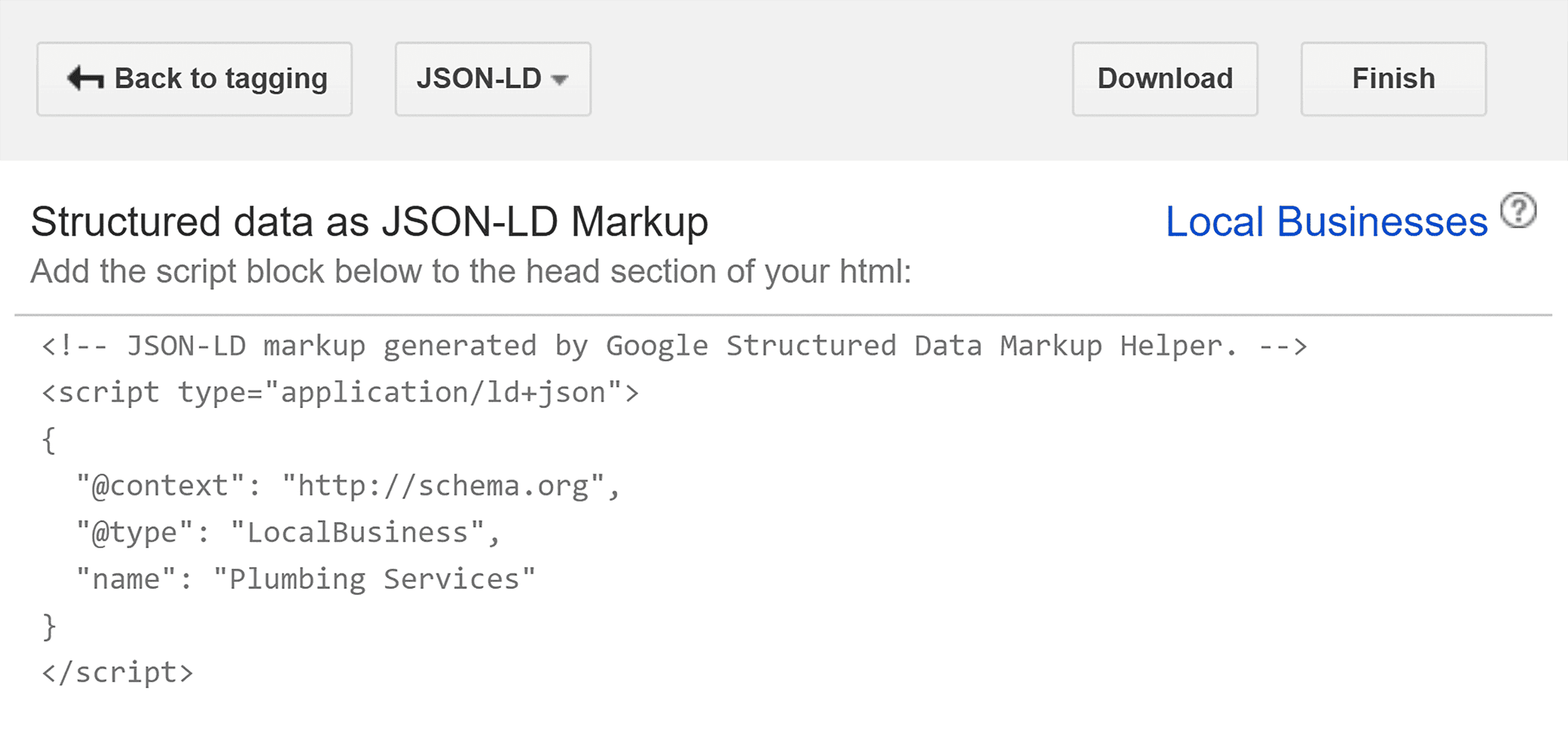Google Structured Data Markup Helper – Script block Google Structured Data Markup Helper – Script block
