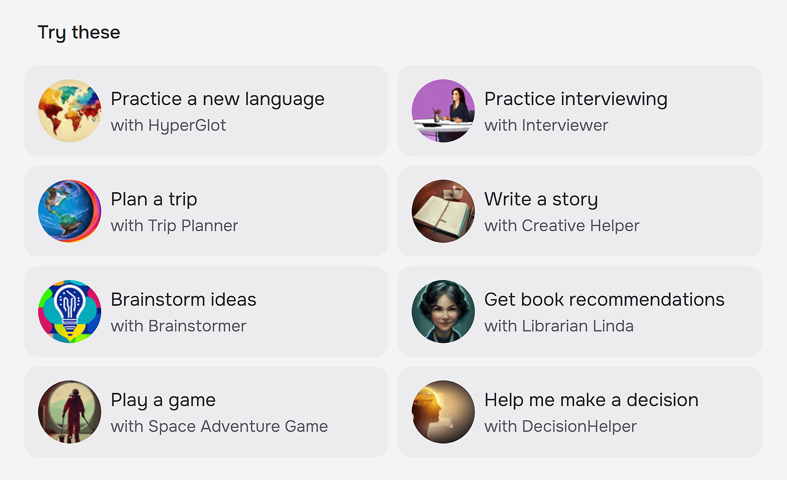 Character.AI – Try these Character.AI – Try these