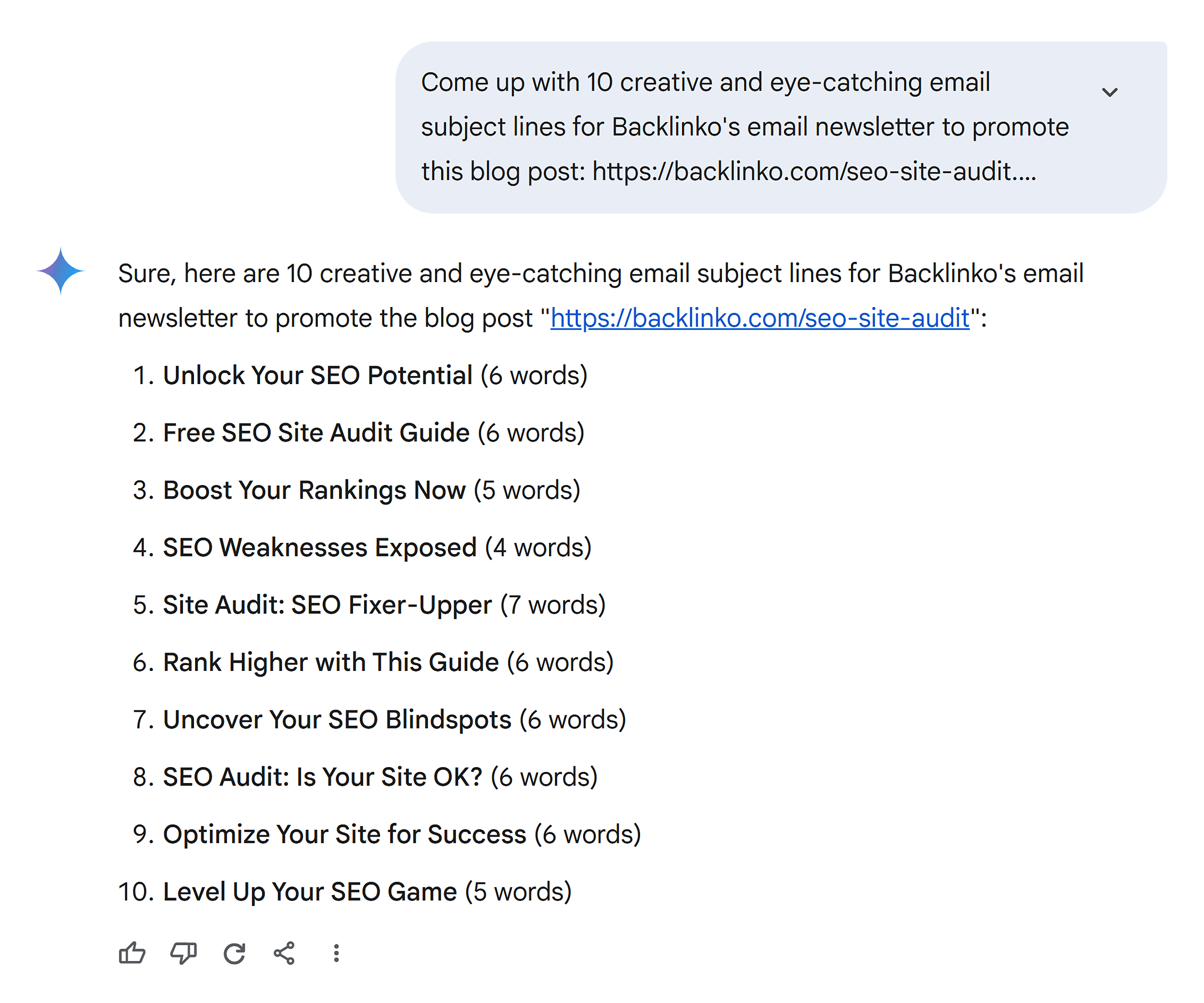 Gemini – Email subject lines Gemini – Email subject lines