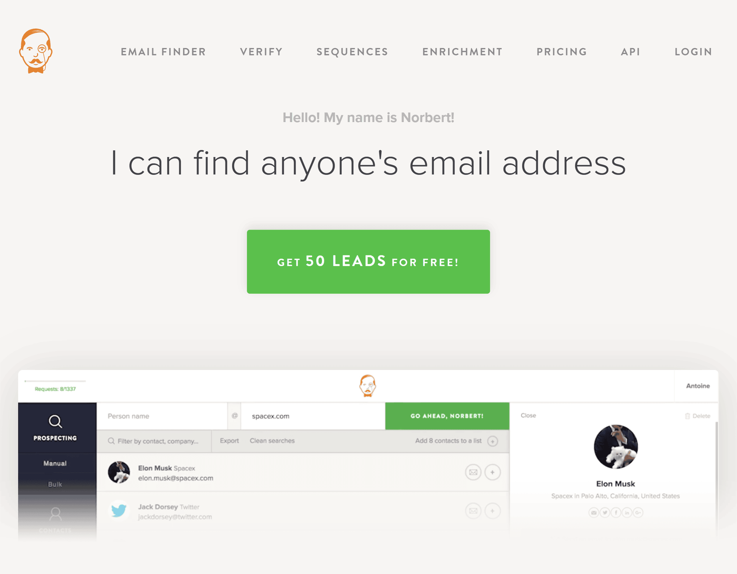 Voila Norbert – Homepage