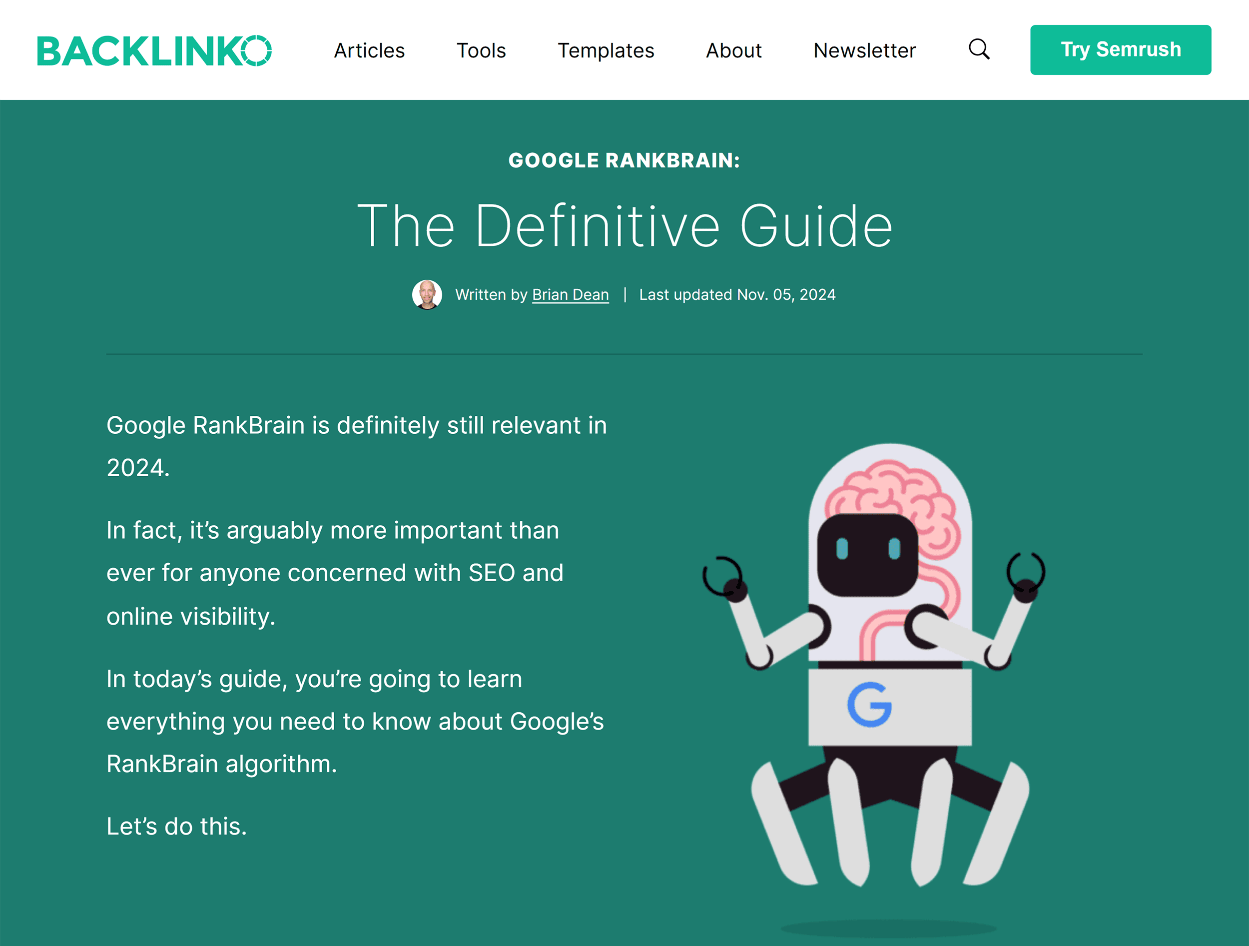 Backlinko – Google Rankbrain Backlinko – Google Rankbrain
