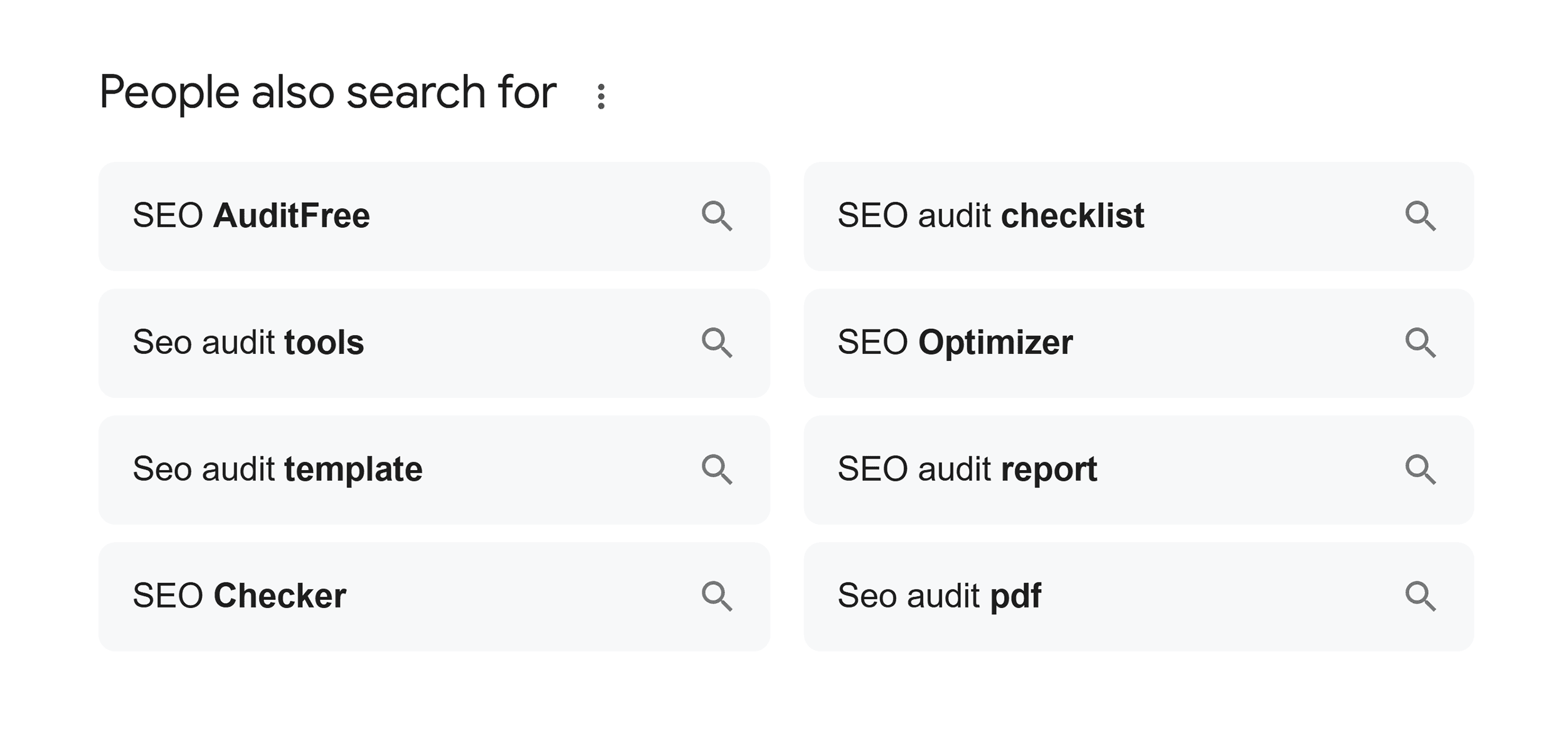 Google SERP – SEO Audit – People also search for Google SERP – SEO Audit – People also search for