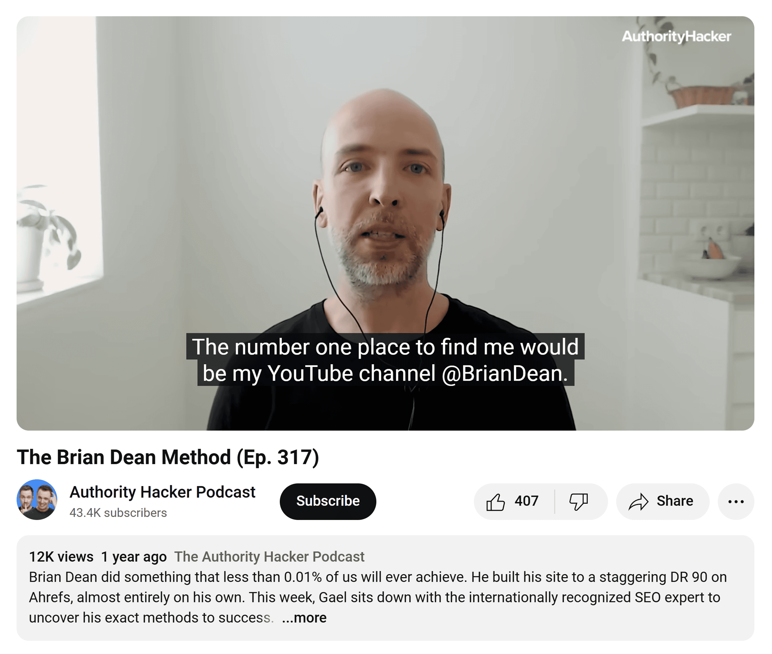 YouTube – Brian Dean – Guest Video YouTube – Brian Dean – Guest Video