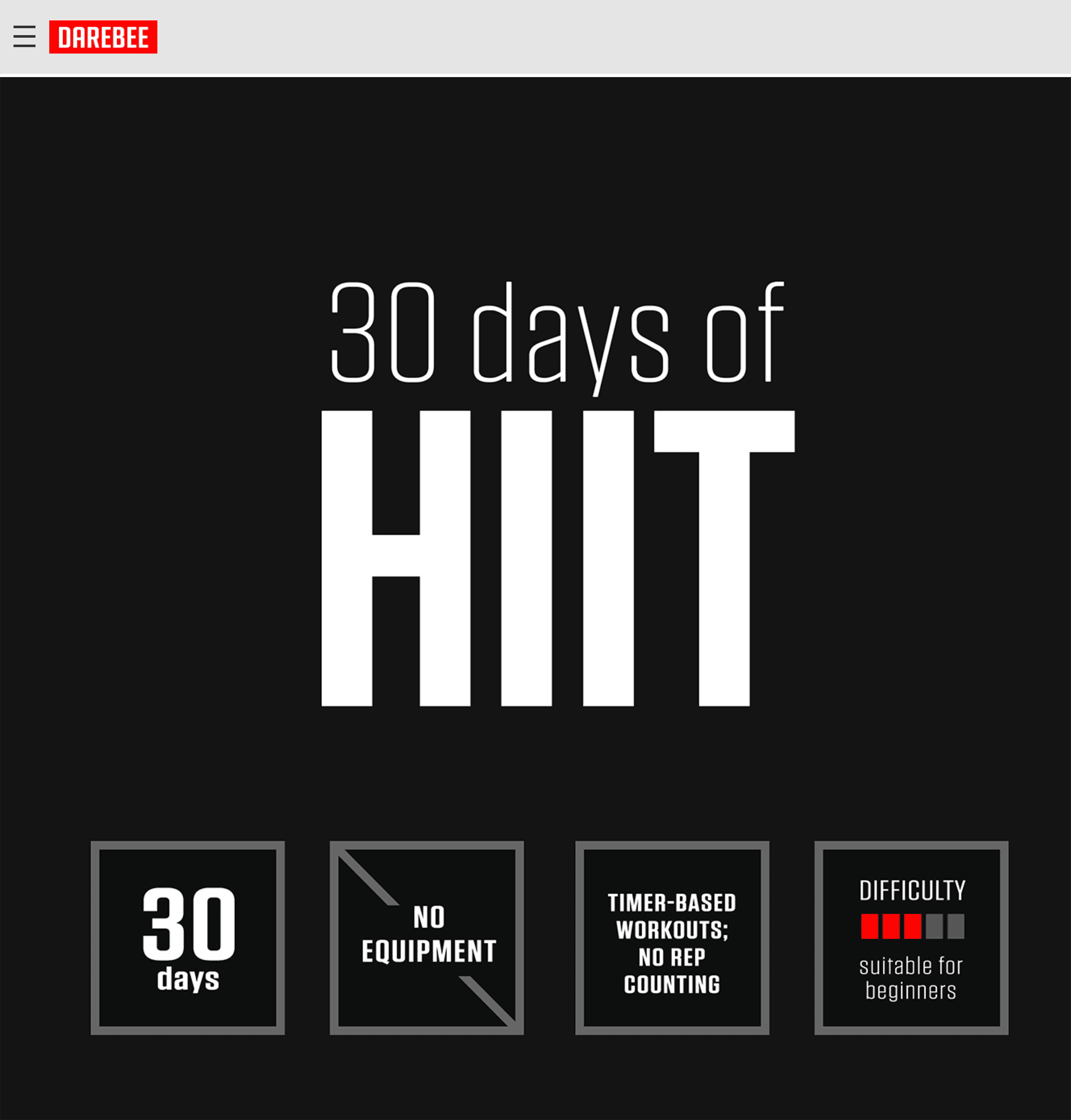 DareBee – 30 Days of HIIT