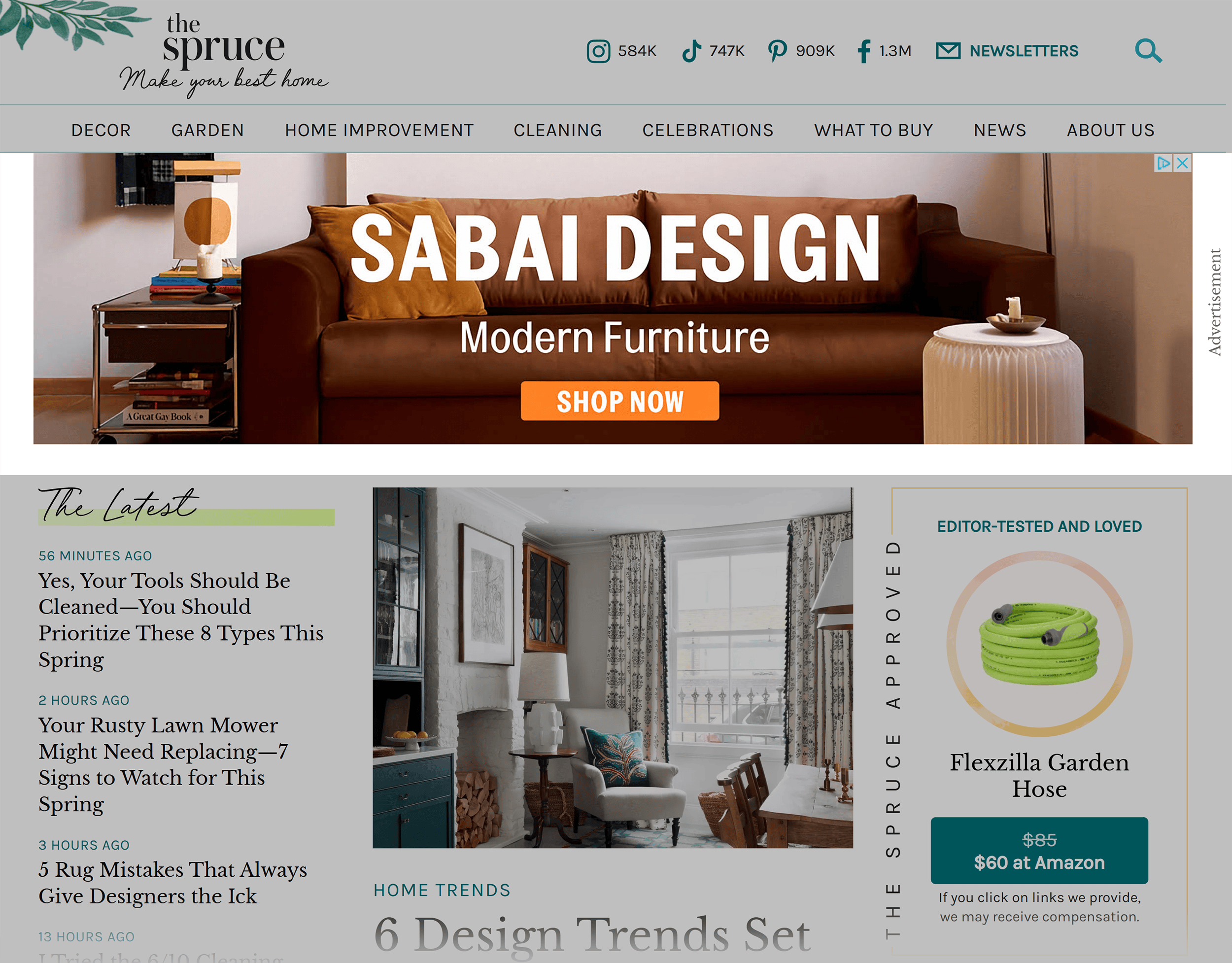 The Spruce – Ad at the top