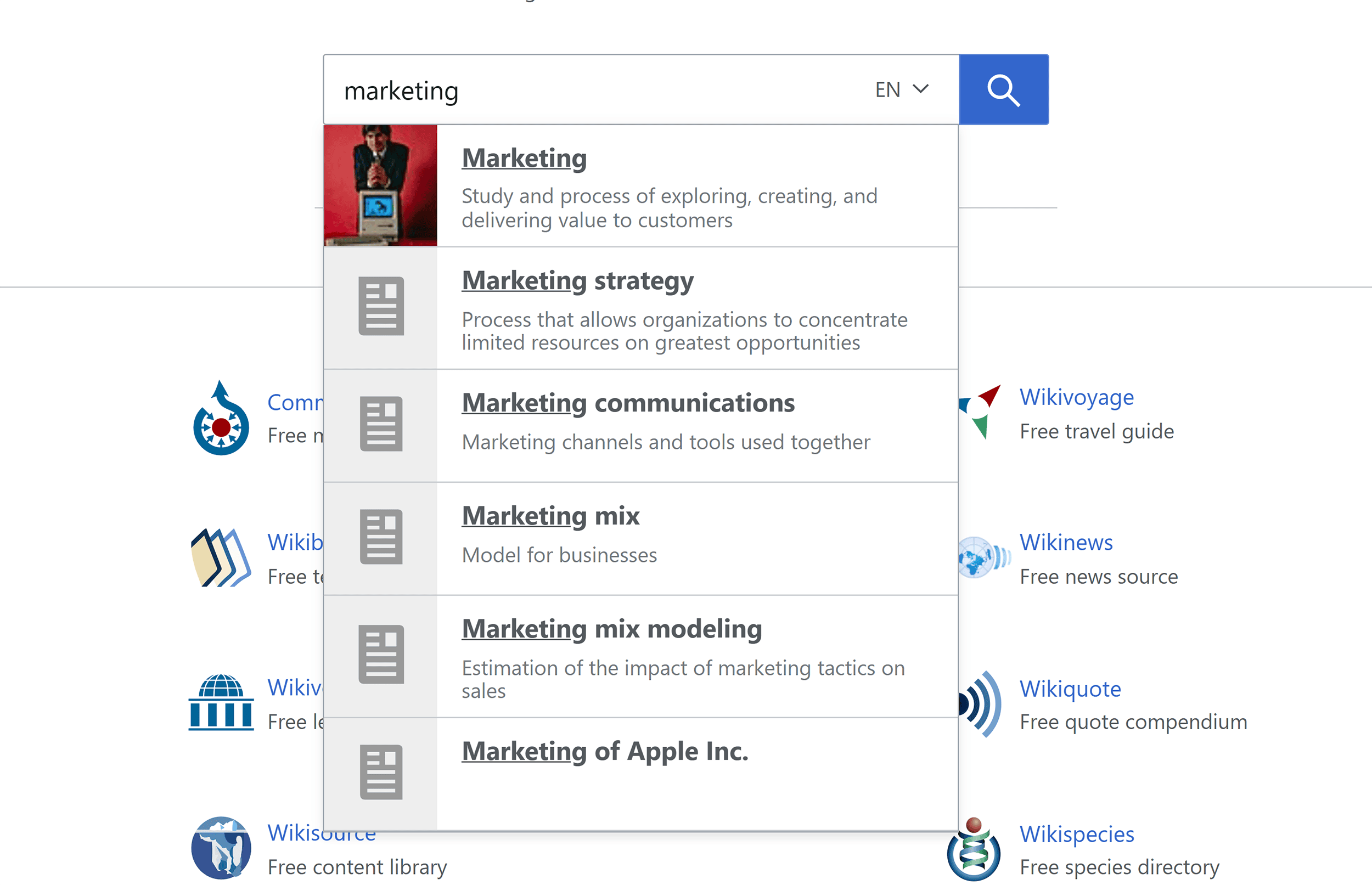 Wikipedia Suggest – Marketing Wikipedia Suggest – Marketing