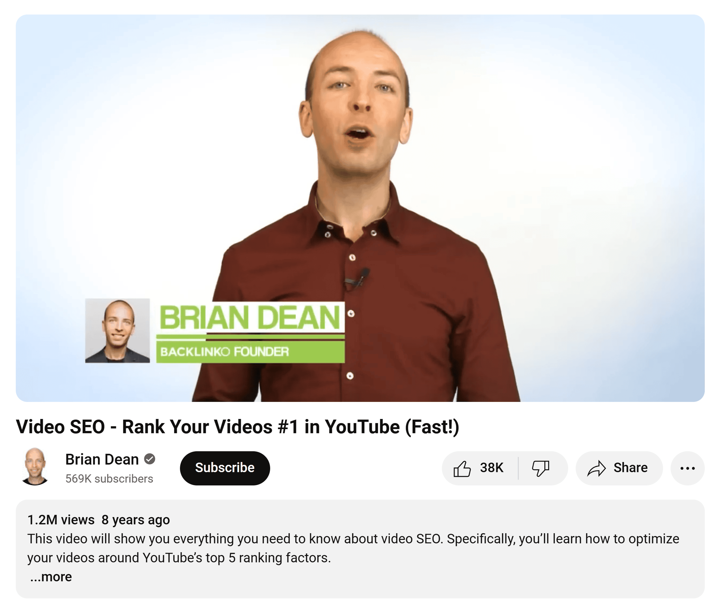 YouTube – Brian Dean – Video SEO YouTube – Brian Dean – Video SEO